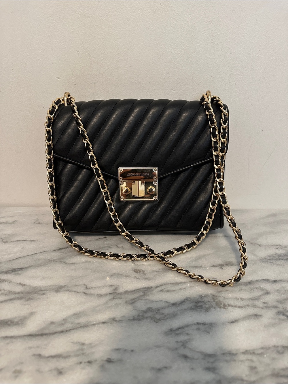 Michael Kors Rose Medium Quilted Shoulder
Bag